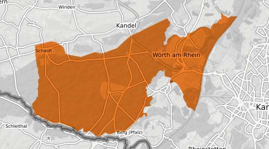 Mietspiegelkarte W&ouml;rth am Rhein